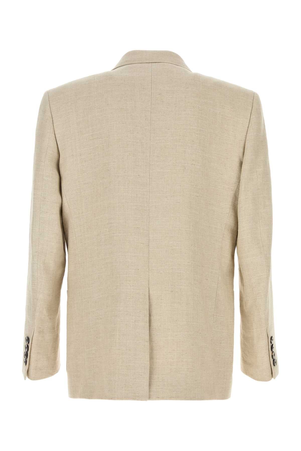 BEIGE LINEN BLEND BLAZER Valentino Garavani