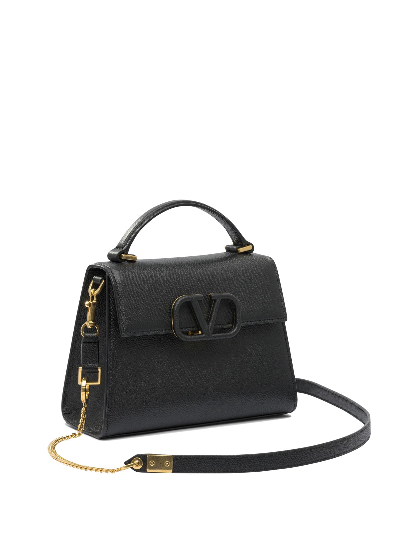 BLACK LEATHER HANDBAG Valentino Garavani