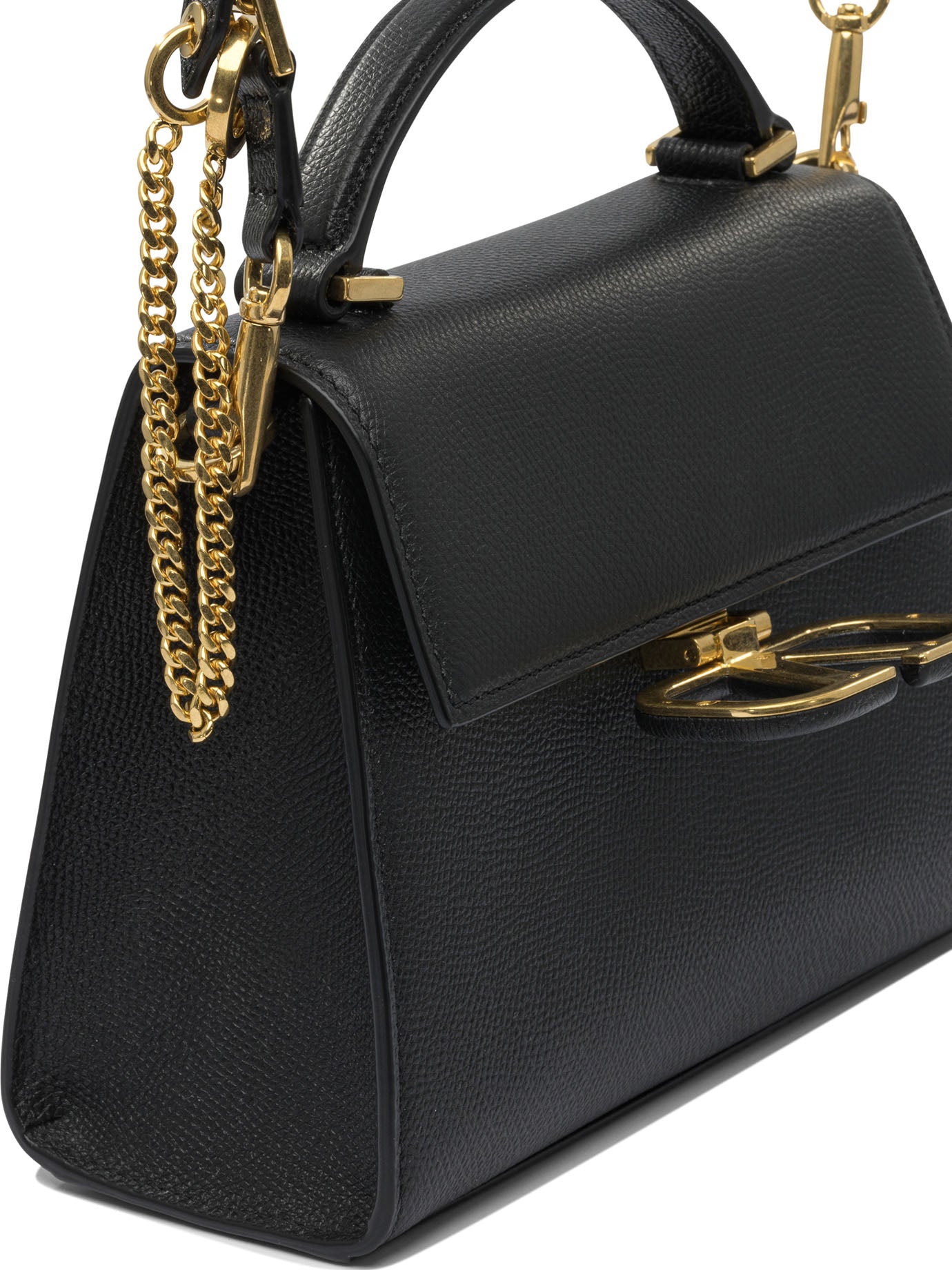 BLACK LEATHER HANDBAG Valentino Garavani