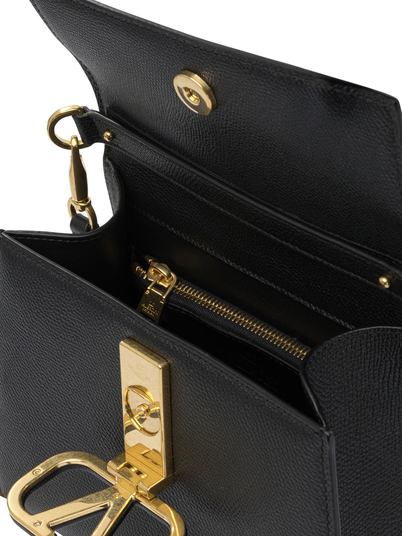 BLACK LEATHER HANDBAG Valentino Garavani