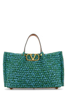 TWO-TONE RAFFIA MEDIUM SHOPPING BAG Valentino Garavani MULTICOLOURED TU