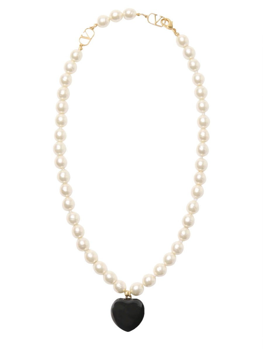 IVORY PEARLS COEUR ROYAL NECKLACE Valentino Garavani