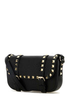 BLACK LEATHER ROCKSTUD CROSSBODY BAG Valentino Garavani