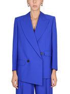 STRUCTURED DOUBLE-BREASTED JACKET Alexander McQueen BLUE 38