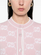 GG JACQUARD BOUCLÉ WOOL CARDIGAN Gucci