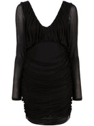 CUPRO BLACK DRESS Saint Laurent BLACK 38