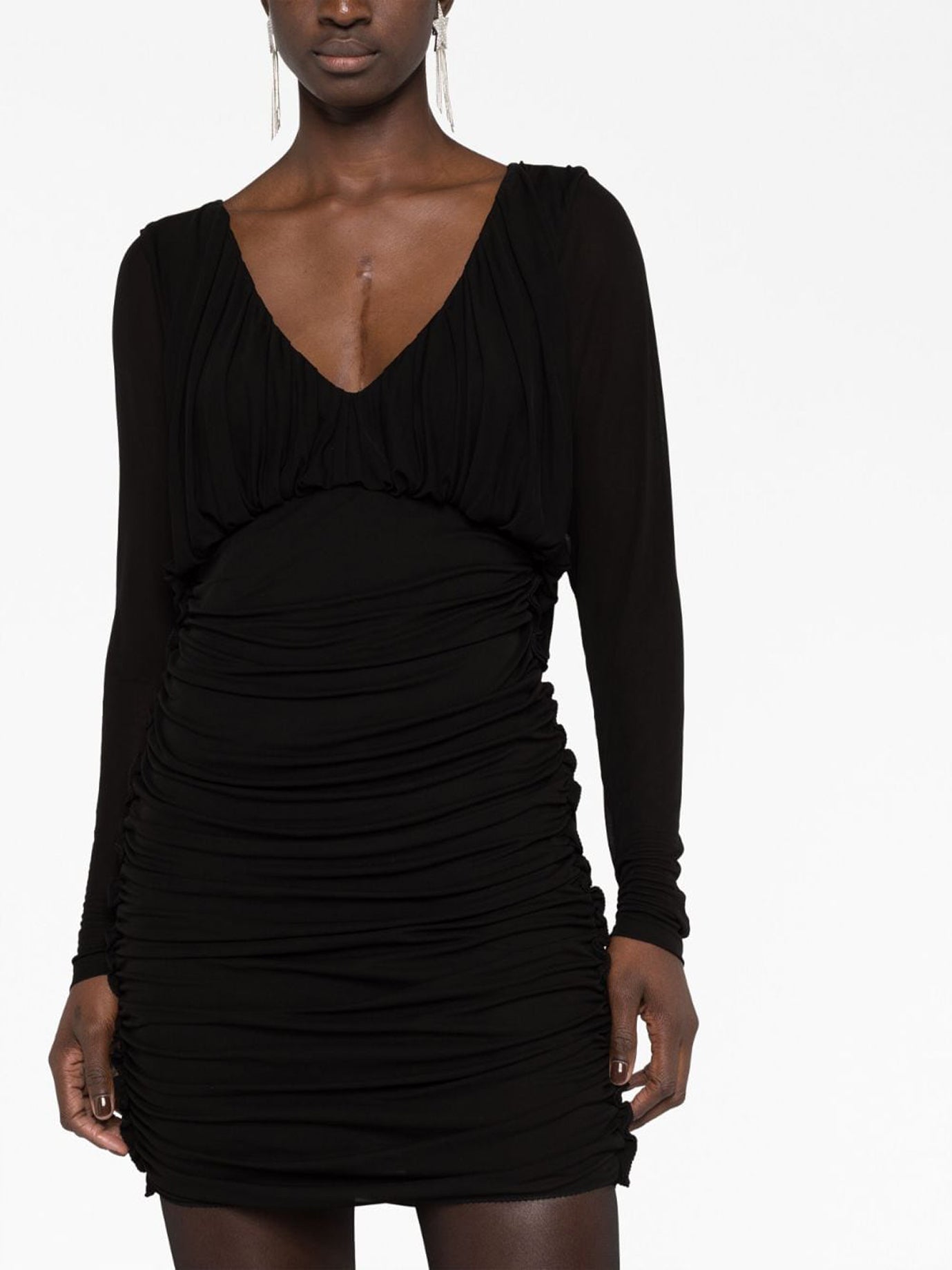CUPRO BLACK DRESS Saint Laurent