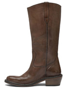 BROWN LEATHER BOOTS MOMA