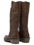 BROWN LEATHER BOOTS MOMA