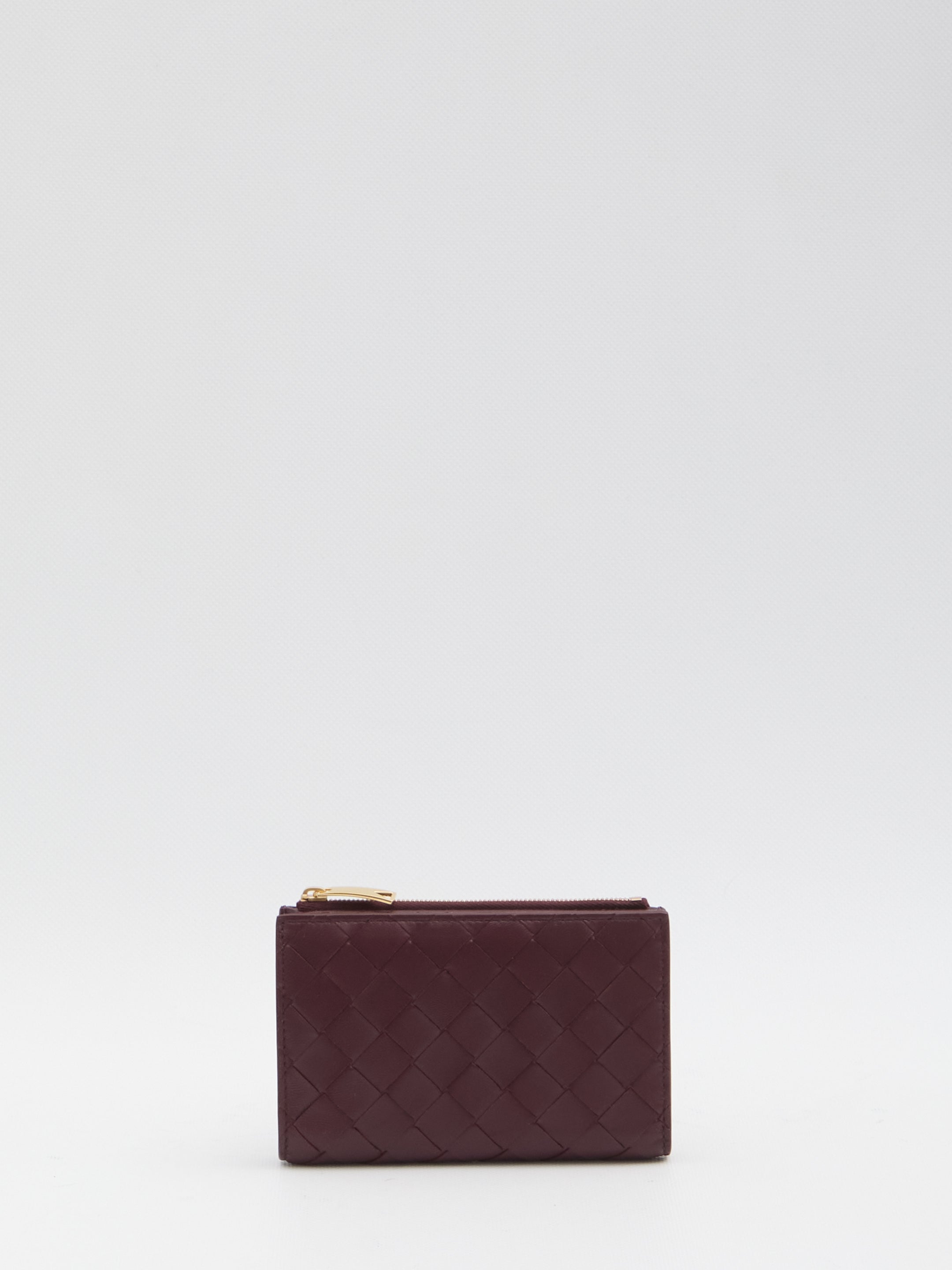 INTRECCIATO BI-FOLOD MEDIUM WALLET Bottega Veneta BORDEAUX QT
