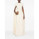 Grey Simkhai maxi dress, side angle showing strapless silhouette