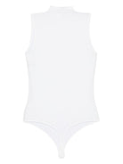 White Wolford modal blend bodysuit, back view