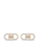 2 GANCI CRYSTAL EARRINGS Ferragamo GOLDEN UNI