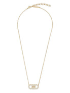 CRYSTAL EMBELLISHED GANCINI PENDANT NECKLACE Ferragamo METALLIC UNICA