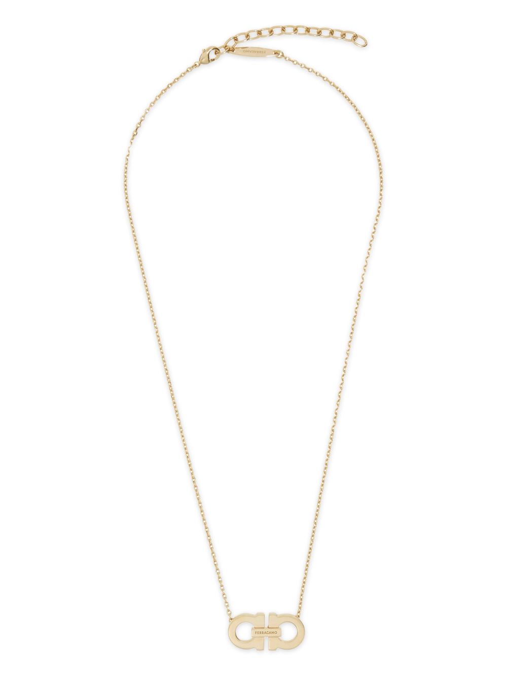2 GANCI CRYSTAL NECKLACE Ferragamo GOLDEN UNI