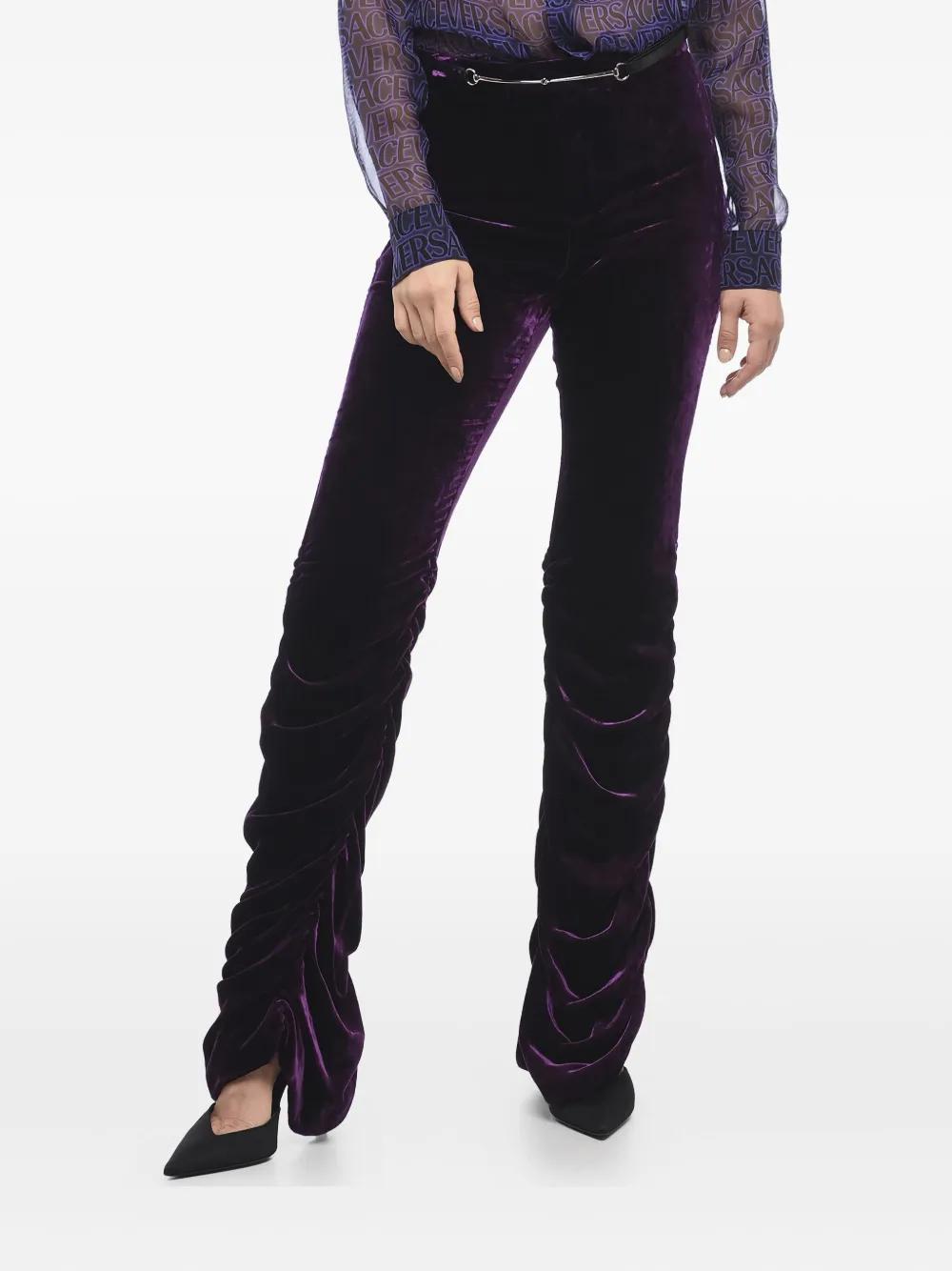 VELVET PANTS Gucci PURPLE 42