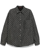 REVERSIBLE WOOL AND DENIM GG SHIRT Gucci CHARCOAL 48
