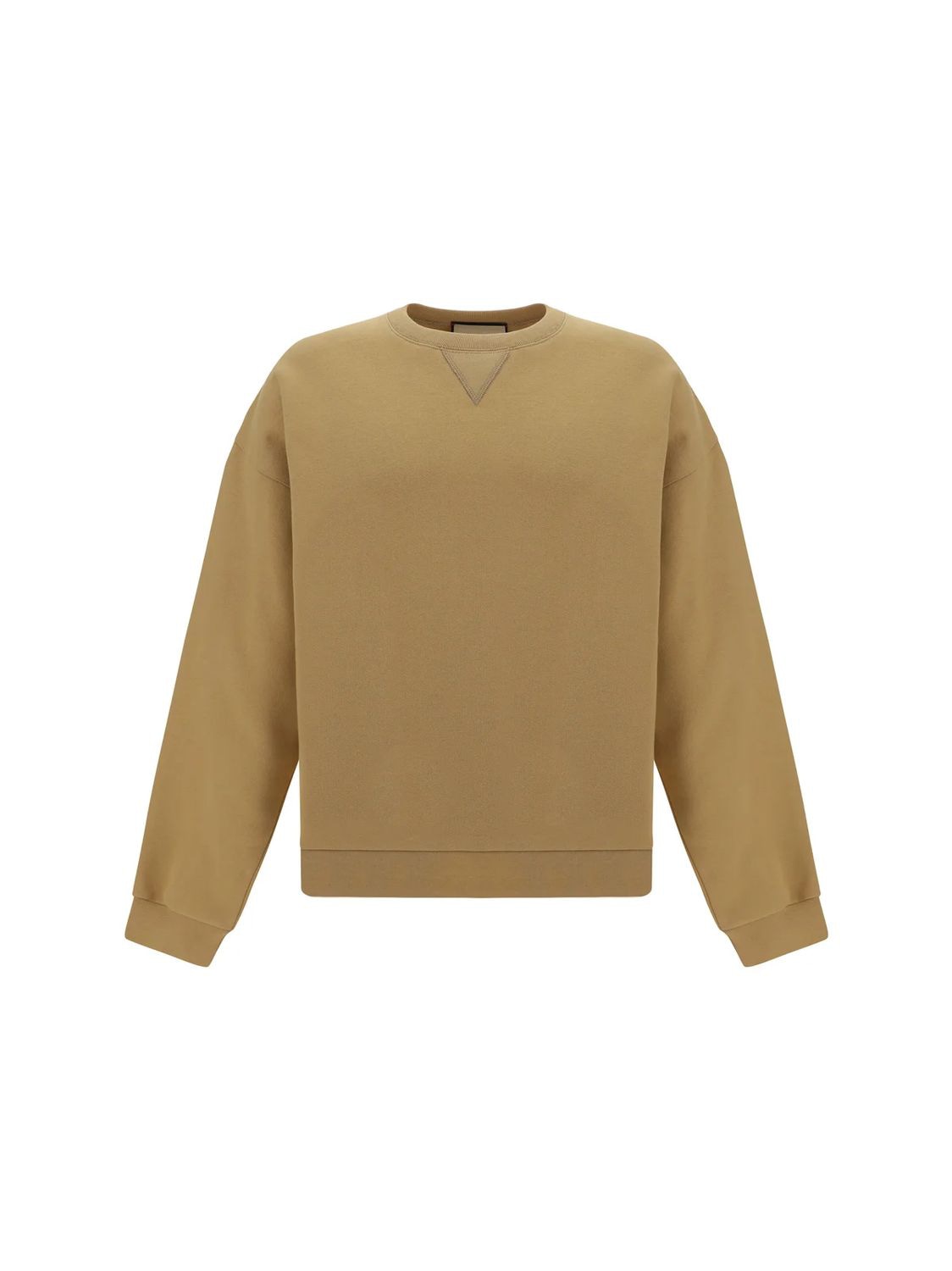 SWEATSHIRT WITH WEB RIBBON Gucci BEIGE S