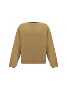 SWEATSHIRT WITH WEB RIBBON Gucci BEIGE S