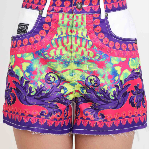 LOGO PRINT SHORTS VERSACE JEANS COUTURE