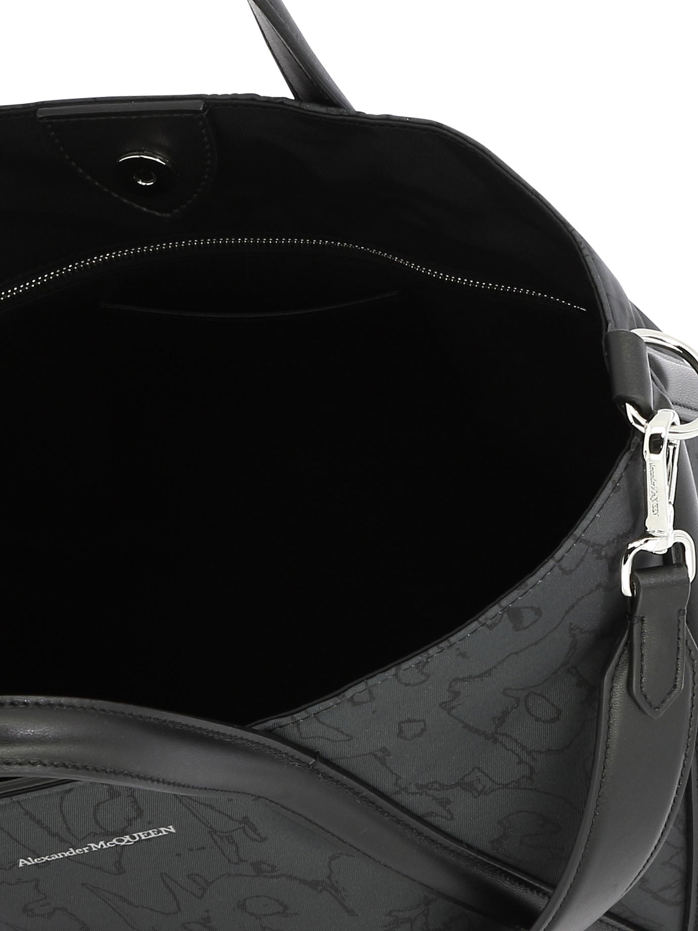 BLACK POLYESTER SHOULDER BAG Alexander McQueen