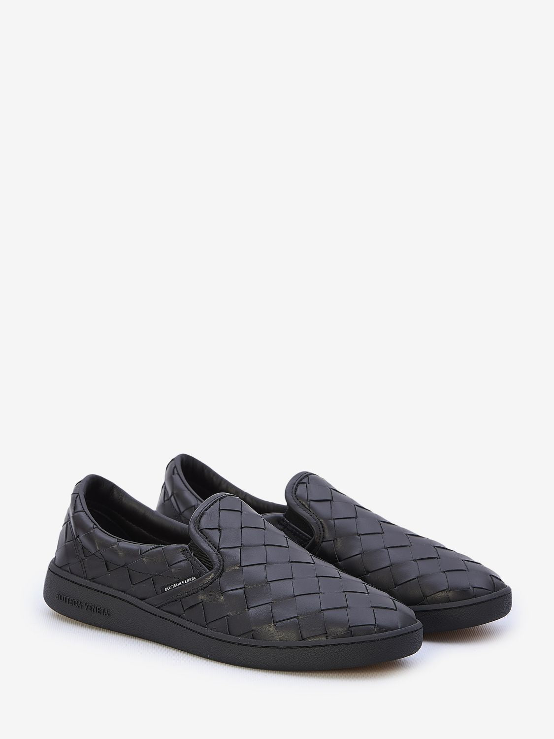 BLACK LEATHER SAWYER SLIP ONS Bottega Veneta