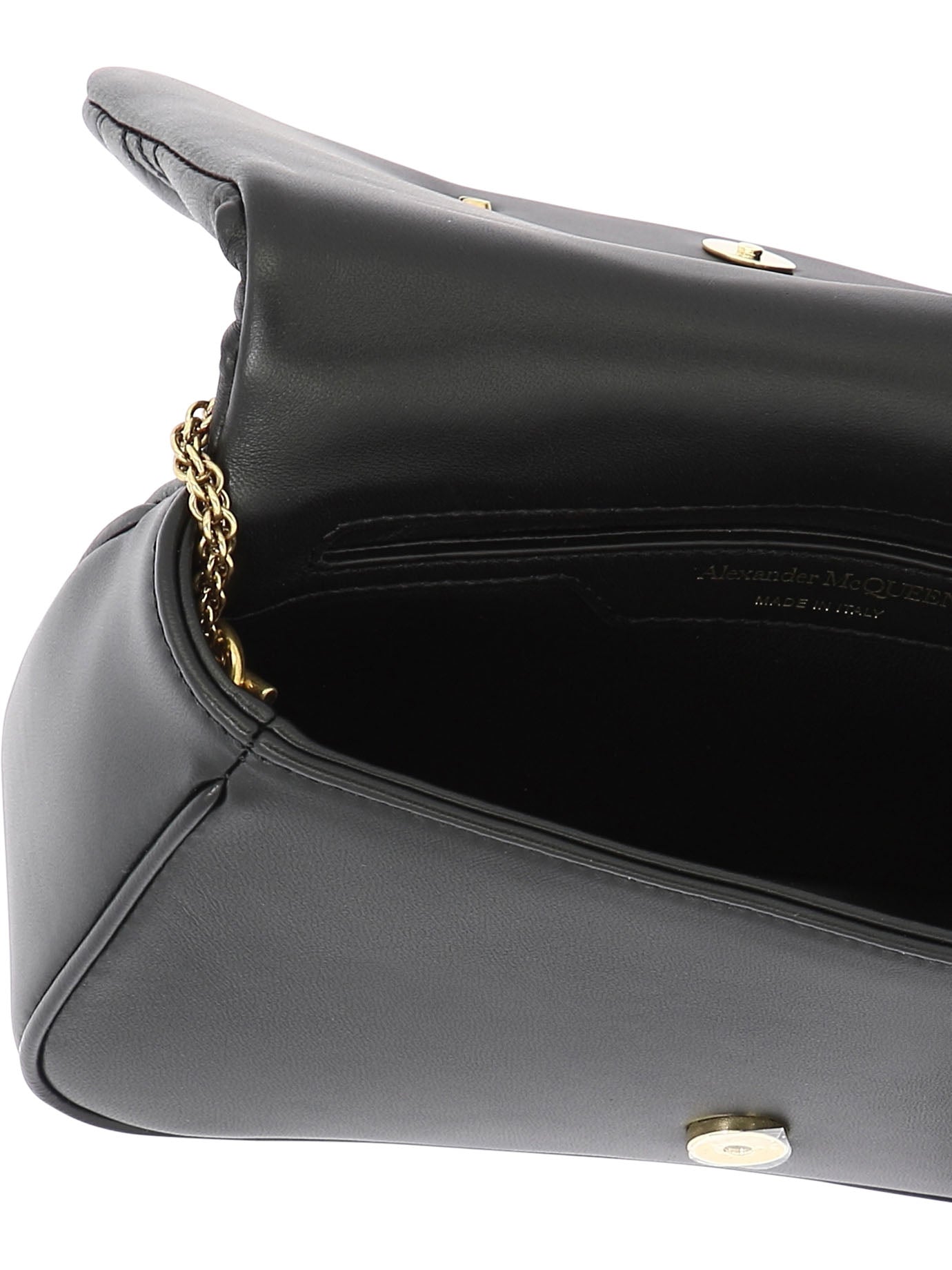 LEATHER BLACK CROSSBODY BAG Alexander McQueen