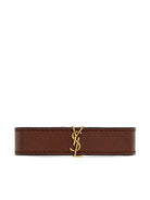 BROWN CALF LEATHER JEWELS Saint Laurent BROWN U