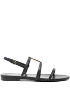 CASSANDRA LEATHER SANDALS Saint Laurent black 36