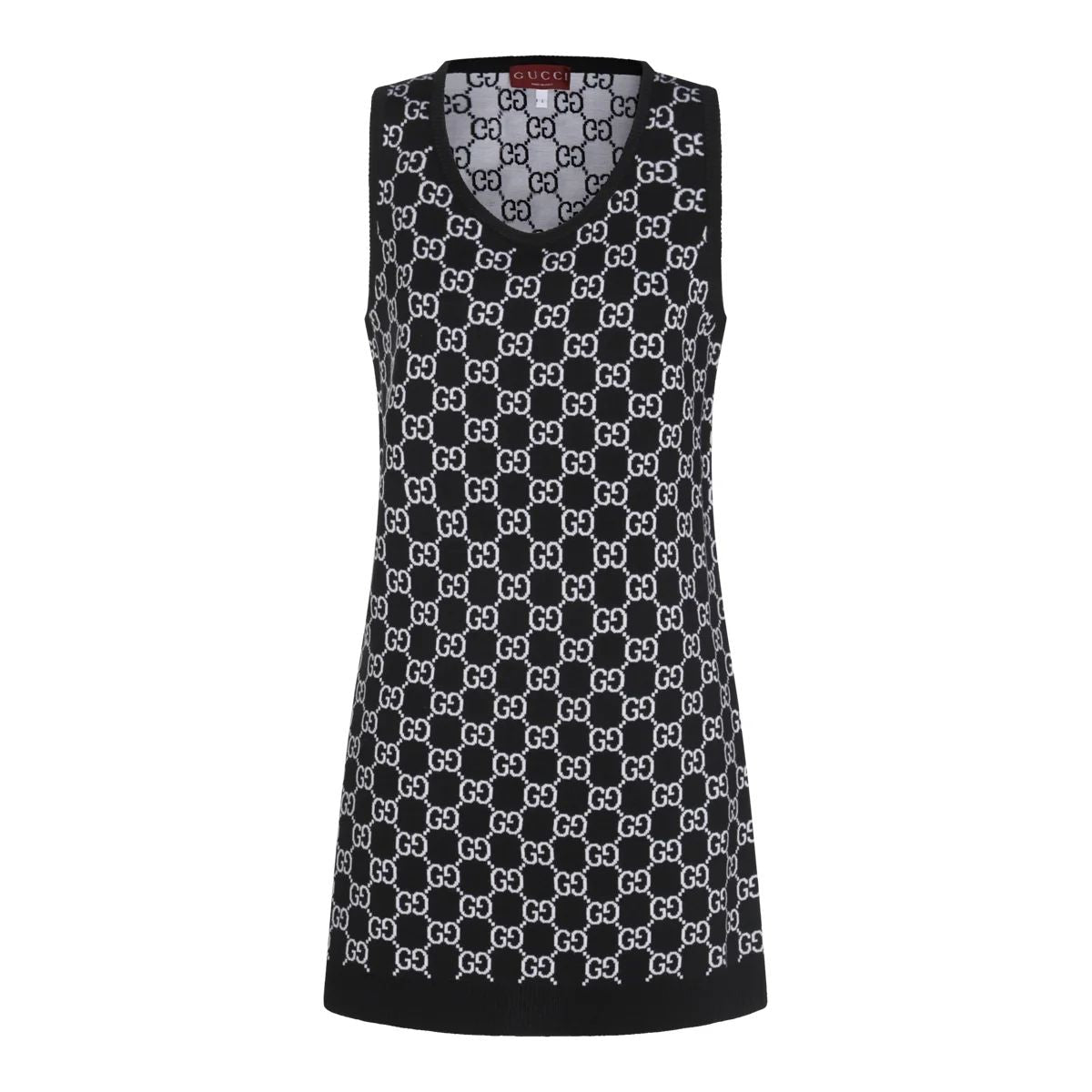 GG WOOL JACQUARD MINI DRESS Gucci BLACK XS