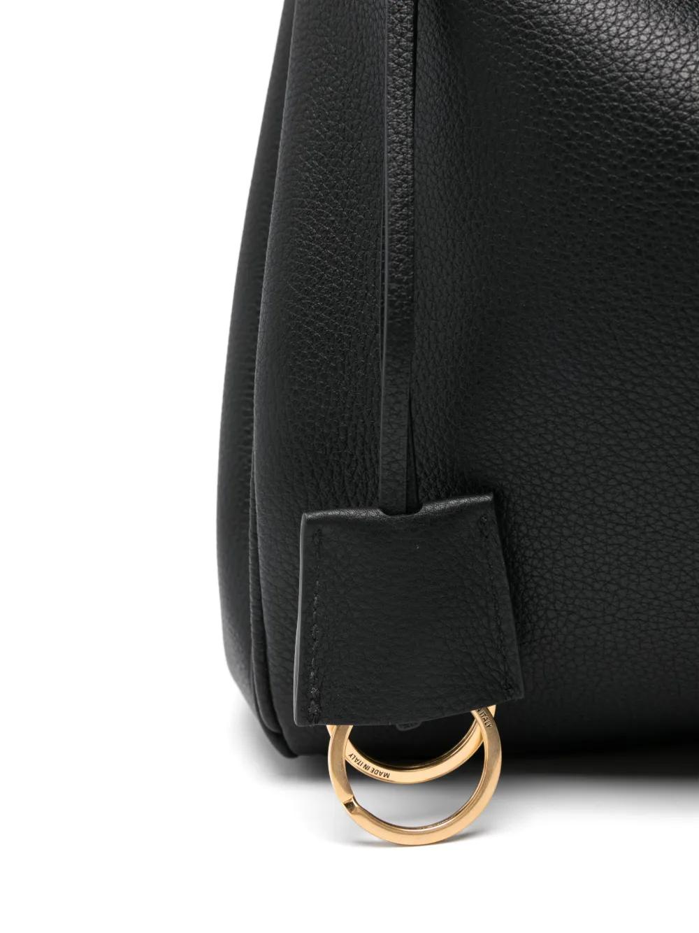 BLACK LEATHER LARGE RODEO HANDBAG Balenciaga