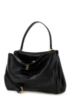 BLACK LEATHER RODEO HANDBAG Balenciaga