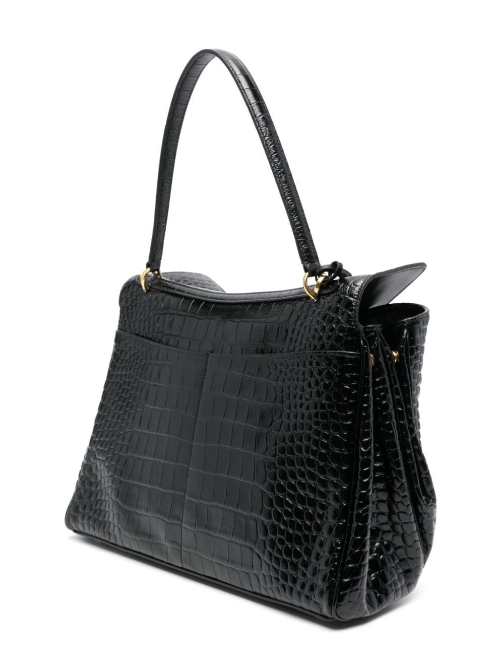 BLACK LEATHER RODEO HANDBAG Balenciaga