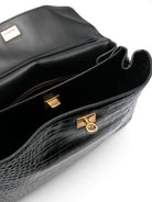 BLACK LEATHER RODEO HANDBAG Balenciaga