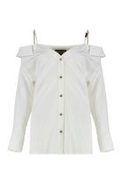 OFF-SHOULDERS SHIRT VERSACE JEANS COUTURE White 40