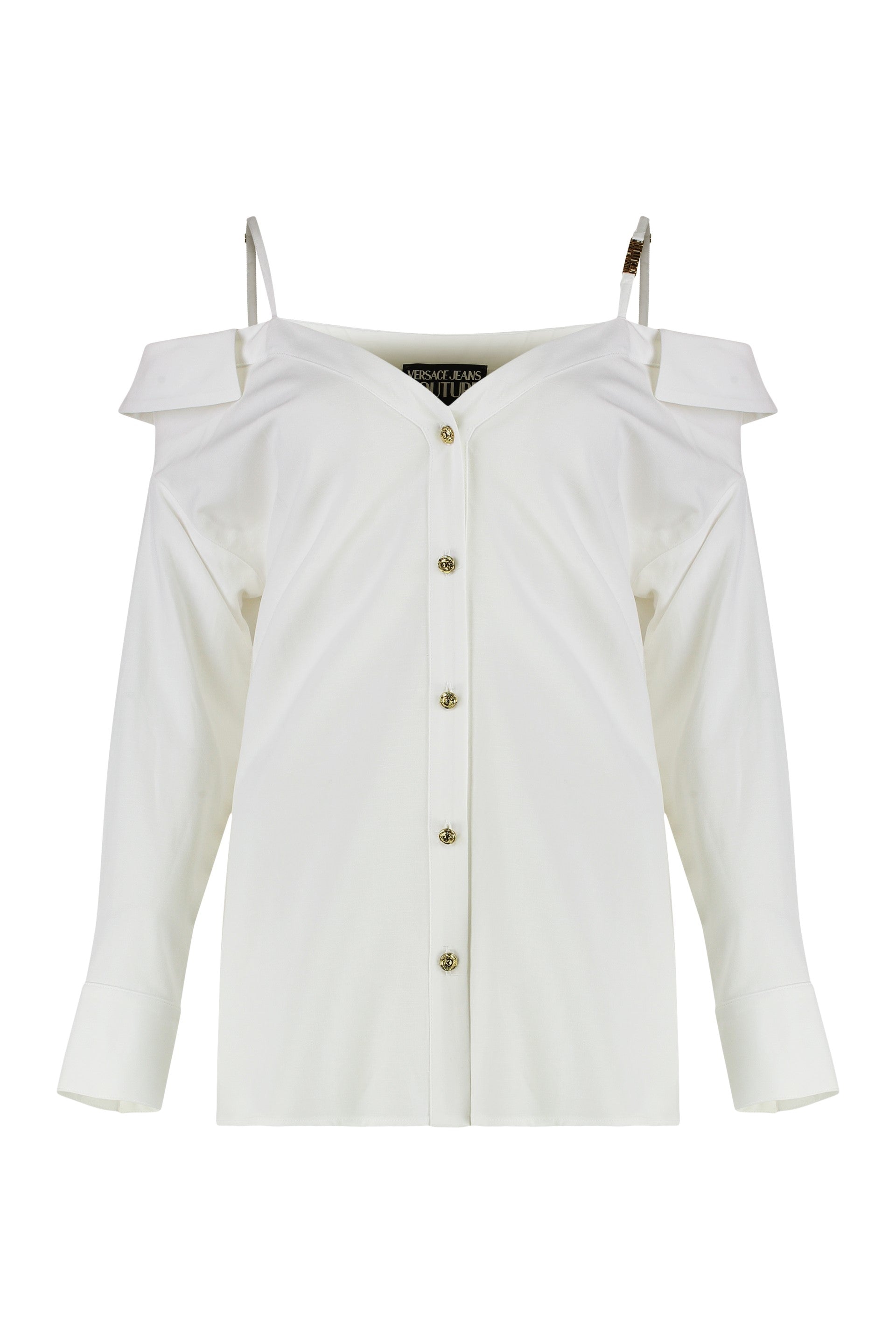 OFF-SHOULDERS SHIRT VERSACE JEANS COUTURE White 40