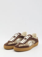 FABRIC AND LEATHER SNEAKERS Gucci