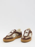 FABRIC AND LEATHER SNEAKERS Gucci