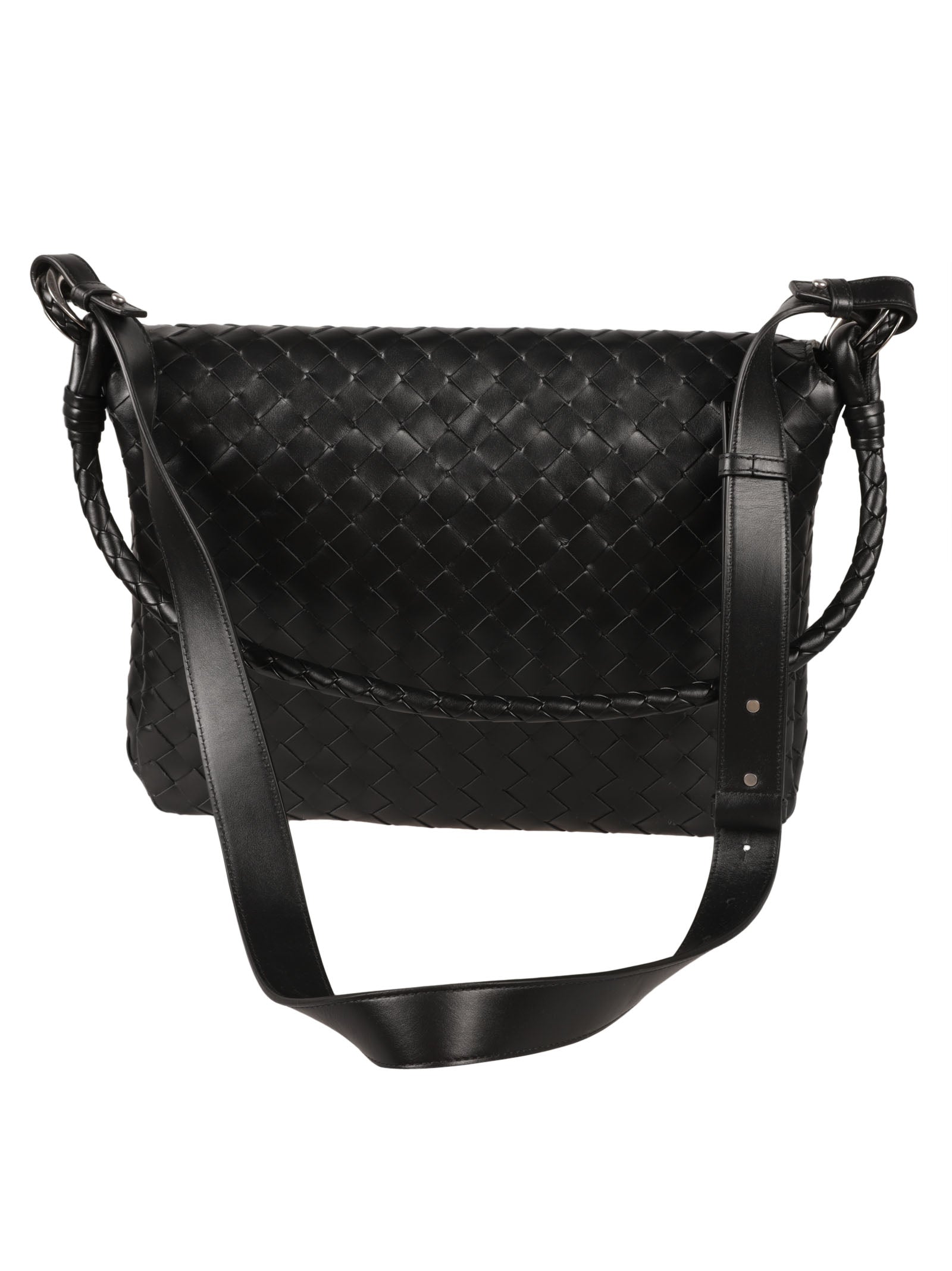 BLACK MESSENGER SWING BAG Bottega Veneta