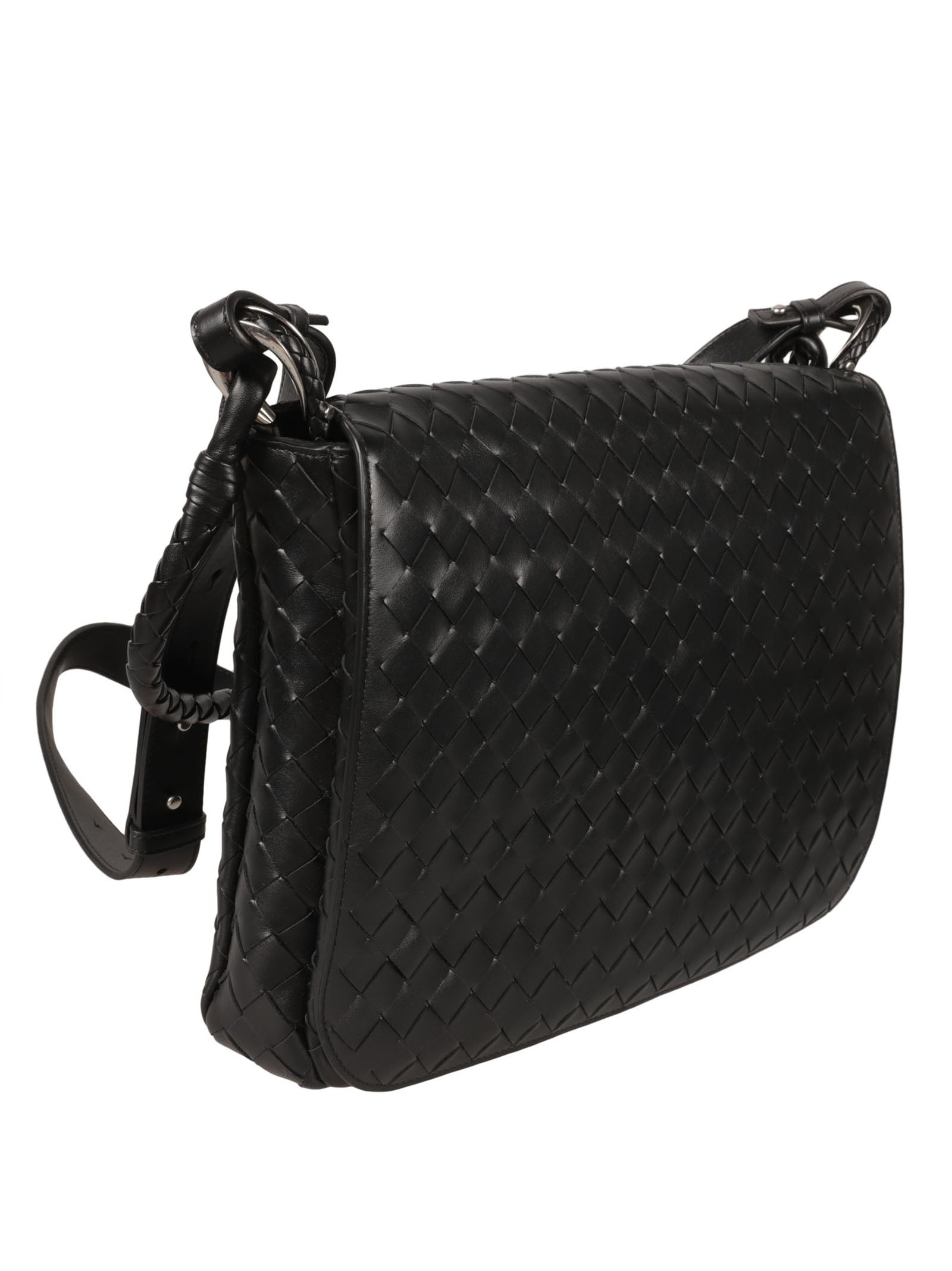 BLACK MESSENGER SWING BAG Bottega Veneta