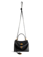 BLACK LEATHER MINI RODEO HANDBAG Balenciaga