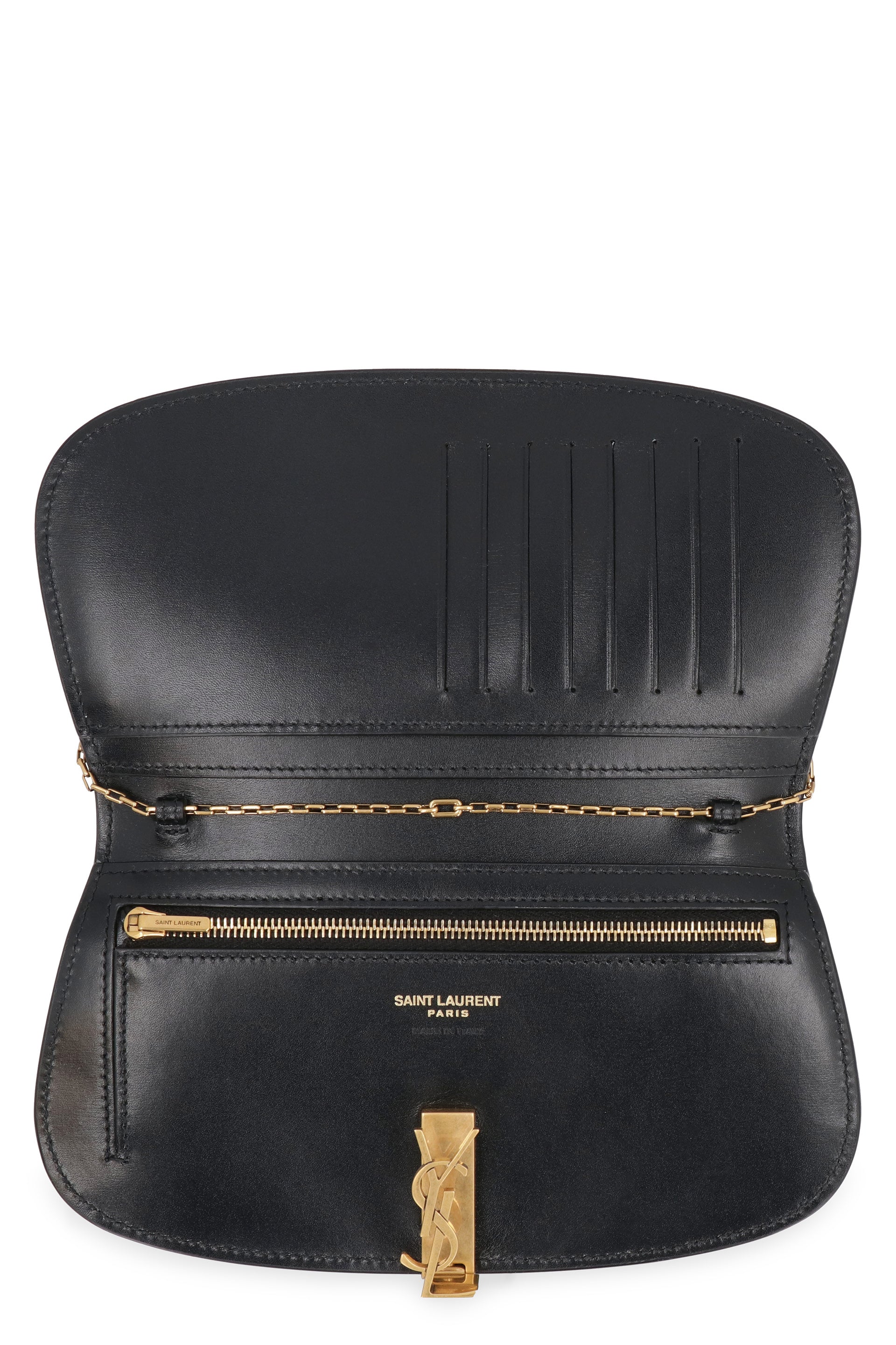 VOLTAIRE LEATHER WALLET ON CHAIN Saint Laurent