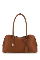 STELLA RYDER LEATHER SHOULDER BAG Stella McCartney Saddle Brown TU