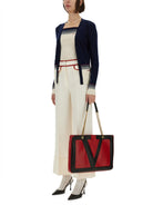 NAVY BLUE WOOL CARDIGAN Valentino Garavani