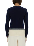 NAVY BLUE WOOL CARDIGAN Valentino Garavani
