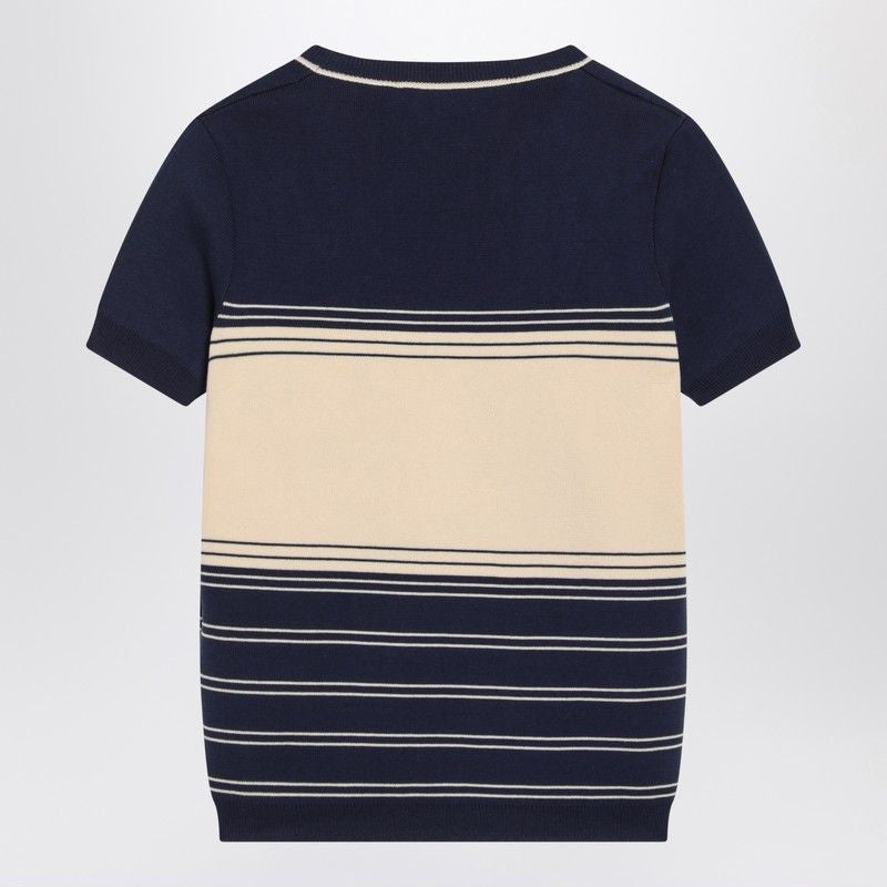NAVY BLUE COTTON SWEATER Valentino Garavani