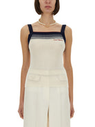 IVORY WOOL TOP Valentino Garavani WHITE XS