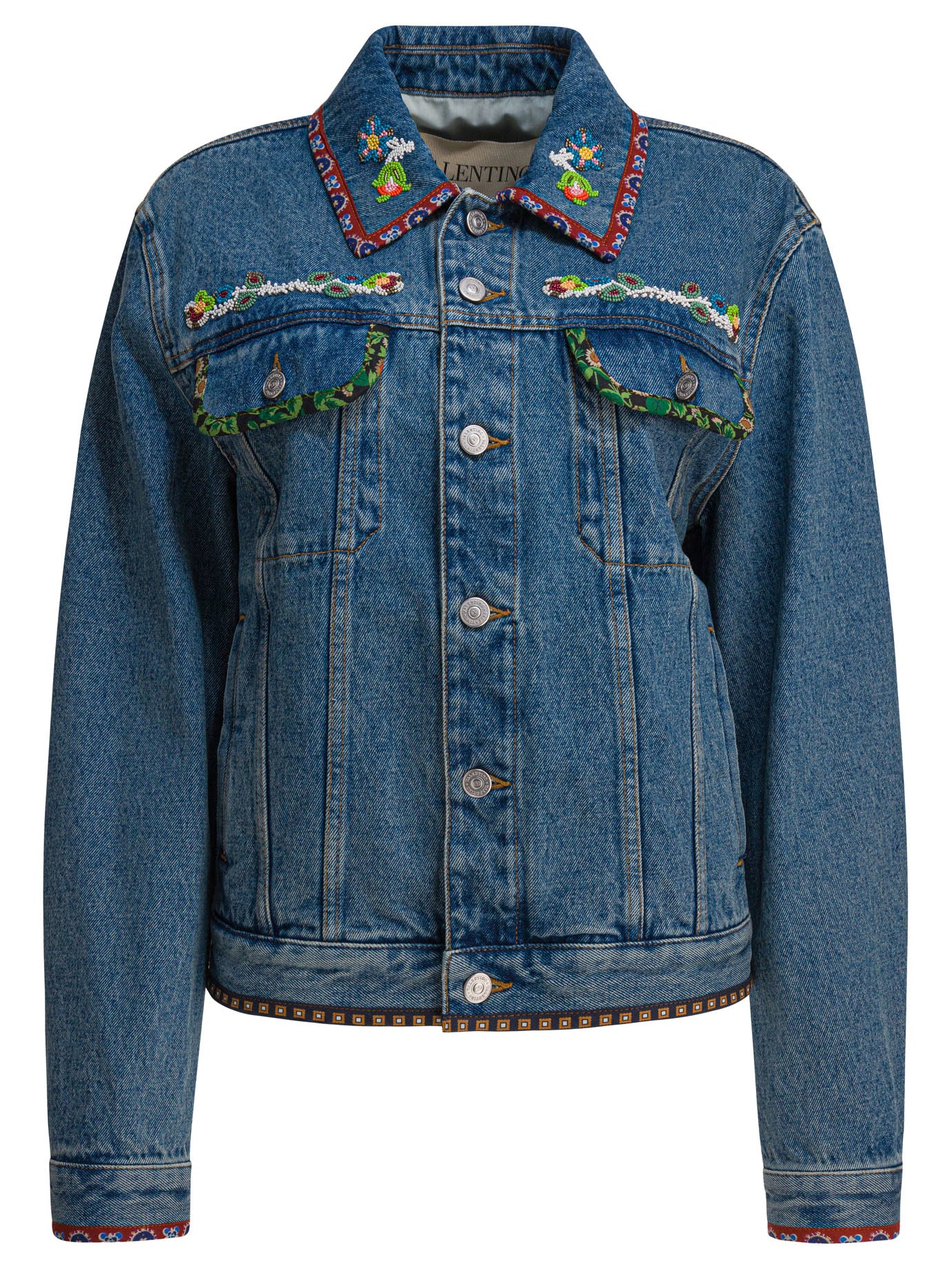 LIGHT BLUE COTTON JACKET Valentino LIGHT BLUE 44