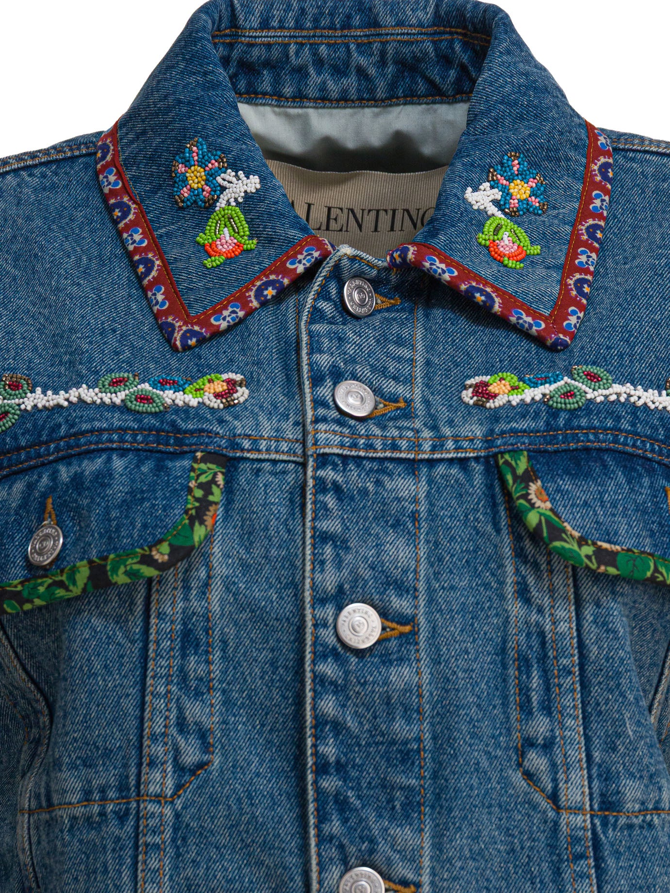LIGHT BLUE COTTON JACKET Valentino