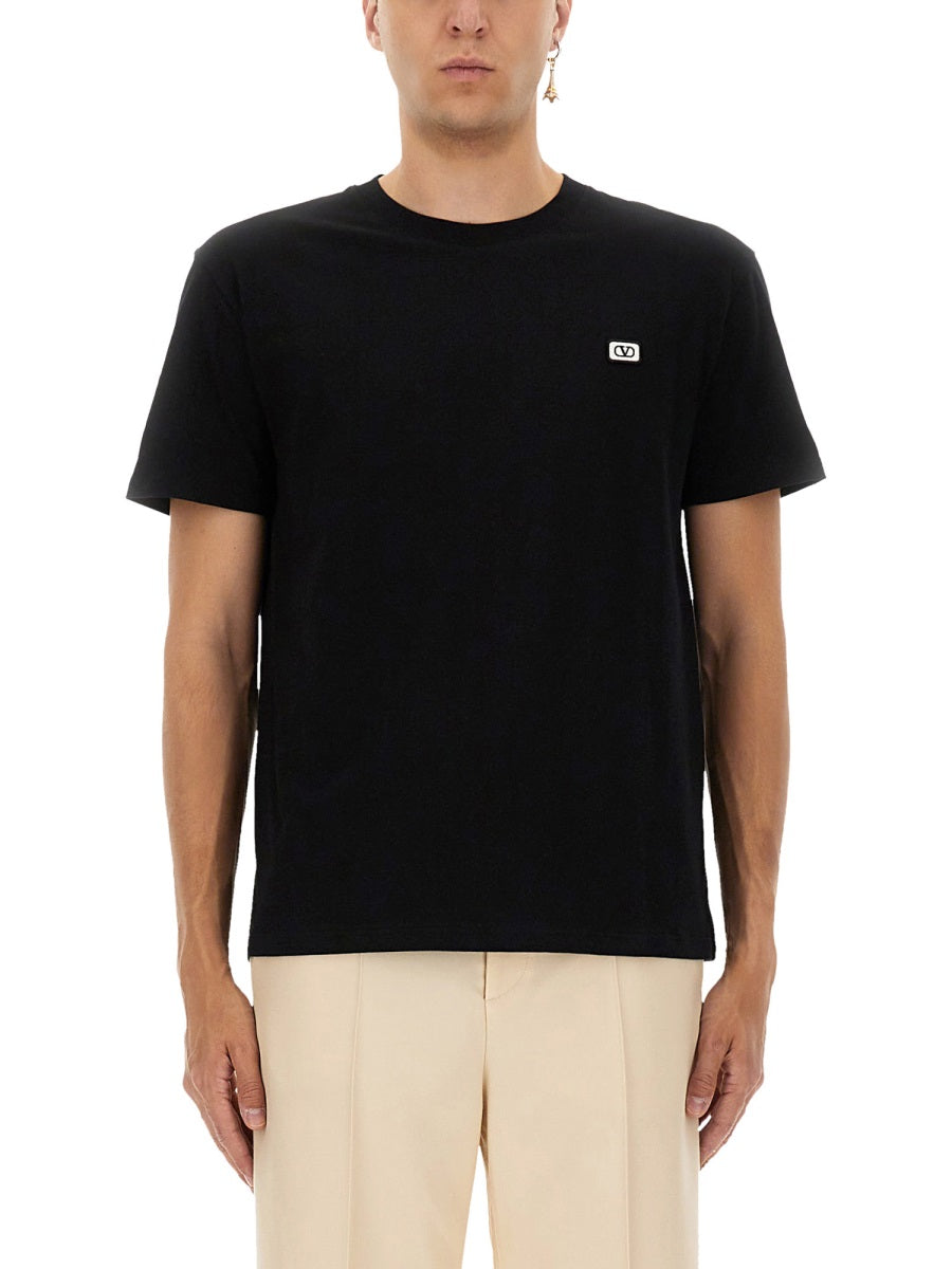 BLACK COTTON T-SHIRTS Valentino BLACK S